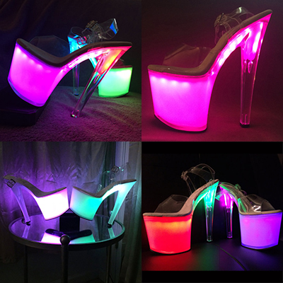 pleaser light up heels